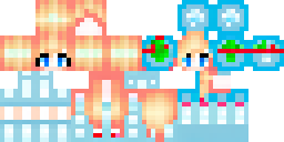 Развёртка скина Майнкрафт: with light blue snowflake pixels, wearing a dark purple sweater with…