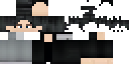 Развёртка скина Майнкрафт: full body character skin, male, dark hair, black long sleeve shirt…