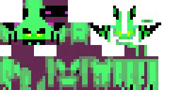 Развёртка скина Майнкрафт: Minecraft skin, demon with horns, black base color with glowing…