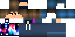 Развёртка скина Майнкрафт: Minecraft skin character, front and back view, male, aesthetic night…