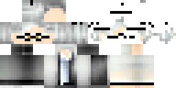 Развёртка скина Майнкрафт: Ash-grey hair, pale skin tone, wearing a solid black shirt, silver…