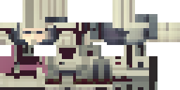 Развёртка скина Майнкрафт: A Minecraft-style humanoid character wearing a heavily worn…