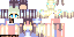 Развёртка скина Майнкрафт: This is a custom Minecraft angel girl skin with long white hair, a…