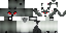 Развёртка скина Майнкрафт: Minecraft skin of a dark charcoal-gray anthropomorphic wolf…