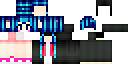 Развёртка скина Майнкрафт: A 23-year-old anime girl. Half-white, half-black medium-length bob…