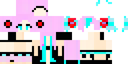 Развёртка скина Майнкрафт: Minecraft skin, Hatsune Miku, anime cyborg girl, giant long twin…