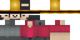 Развёртка скина Майнкрафт: man with cool hat, red shirt.